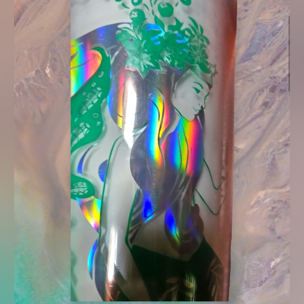 Starbucks Siren Mermaid Holographic Venti Cold Cup Tumbler 2022 Holiday Ltd Ed